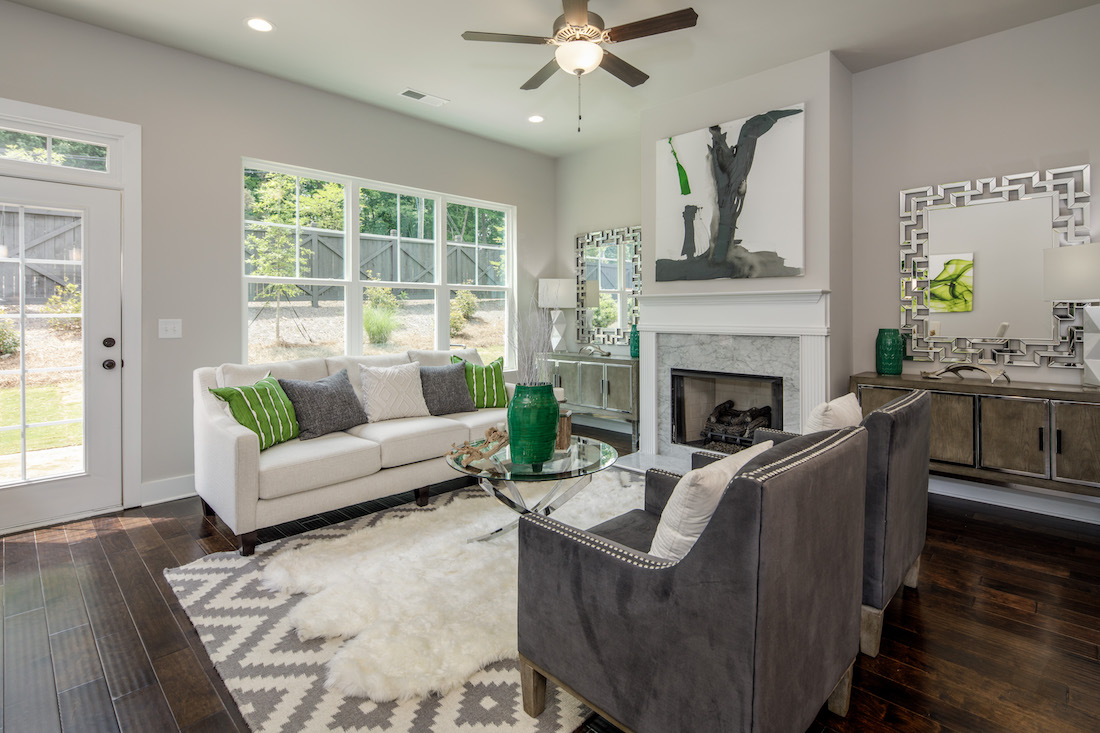 Refreshing shades of green can add a burst of color to your new home