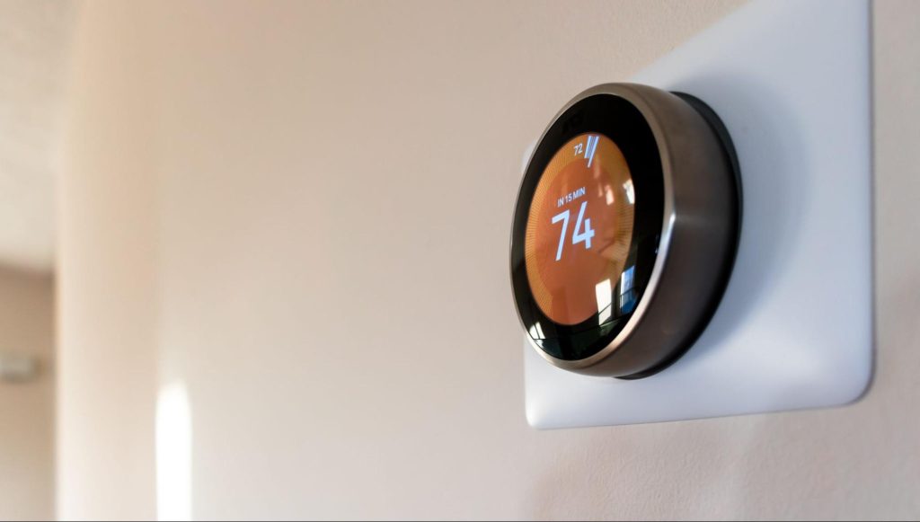 Smart Thermostat showing 74 degrees ©SilasB